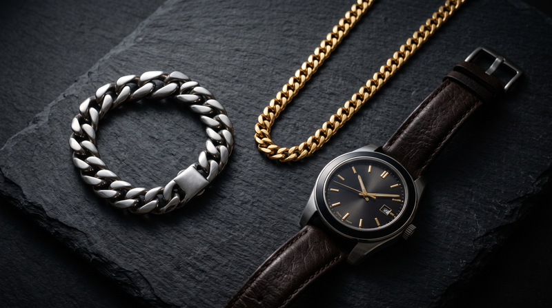 Joyería de acero inoxidable vs plata para hombres: ¿cuál te conviene?